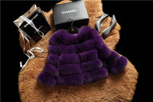 Load image into Gallery viewer, FURSARCAR 2019 Fashion Dark Gray Coat Short Real Fur Coat Women Natural Fox Fur Coats Winter Nine Quarter Sleeves Warm Clothing