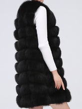 Load image into Gallery viewer, Natural Real Fox Fur Vest Natural Fur Coat For Jacket female coats Vest Waistcoat long Fur Coats Real Fur Coat Fox Vest Jacket