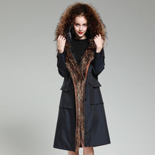 Load image into Gallery viewer, Real Rex Rabbit Fur Parka Coat Women Natural Fox Fur Hooded Clothes 2020 Winter Raccoon Fur Jacket Long Warm Coats Hiver HNWPK36