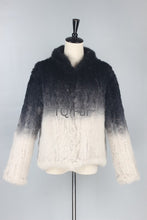 Load image into Gallery viewer, Real Genuine Rabbit Fur Gradient Knit Coat Thick Jacket Overcoat Qulity A
