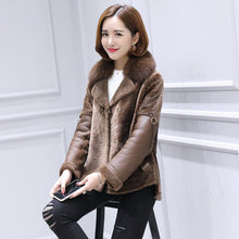 Load image into Gallery viewer, Double Luxury Faced Fur Coat Female Natural Sheep Shearling Fur Jackets Winter Jacket Women Genuine Leather Jacket MY
