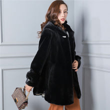 Load image into Gallery viewer, Mink Real Natural Coat Female Luxury Fur Coats Winter Jacket Women Hooded Warm Long Jackets Plus Size Manteau Femme MY s s