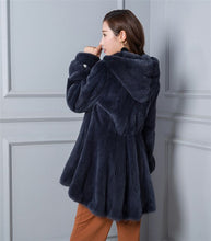 Load image into Gallery viewer, Mink Real Natural Coat Female Luxury Fur Coats Winter Jacket Women Hooded Warm Long Jackets Plus Size Manteau Femme MY s s
