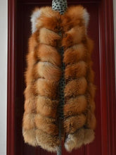 Load image into Gallery viewer, Natural Real Fox Fur Vest Natural Fur Coat For Jacket female coats Vest Waistcoat long Fur Coats Real Fur Coat Fox Vest Jacket
