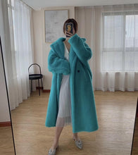 Load image into Gallery viewer, PUDI 2020 new women fashion real sheep fur over coat girl leisure solid teddy color jacket overcoats ct817
