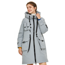Load image into Gallery viewer, Allure Amore 2019 Winter Cotton Coat Women Zipper Big Pocket  Outwear Jackets Hooded Thicken Warm Parkas Ladies

