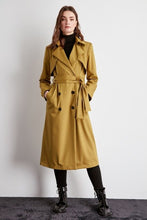 Load image into Gallery viewer, Trendyol Arched Button Closure Long Trench Coat TWOSS20TR0006
