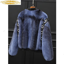 Load image into Gallery viewer, Real Mink Fur Coat Female Luxury Natural Fur Jacke 2019 Winter Jacket Women Korean Jackes for Women Warm Ourwear MY4050
