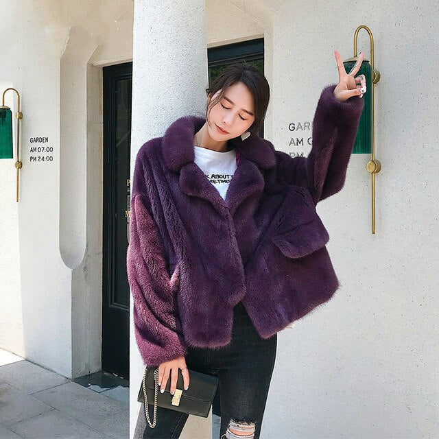 Genuine Fur Jackets Women Winter Warm Thick Furry Mink Fur Coats 2020 Top Quality Campera Mujer Invierno 734 MF369