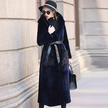 Load image into Gallery viewer, Faced Double Luxury Fur Coat Winter Jacket Women Natural Fur Jacket Women Genuine Leather Jacket with Mink Fur Pocket MY
