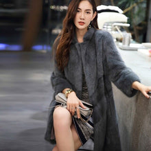 Load image into Gallery viewer, Natural Mink Fur Coat Winter Warm Thick Long Double Faced Fur Jacket Casaca Para Mujer Invierno 2020 AR16D16015 MF376
