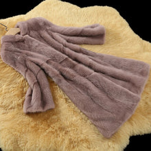 Load image into Gallery viewer, Natural Mink Fur Coat Winter Warm Thick Long Double Faced Fur Jacket Casaca Para Mujer Invierno 2020 AR16D16015 MF376
