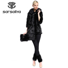 Load image into Gallery viewer, SARSALLYA Real Fur New Style Ladies Fashion Mink Coats Genuine Leather Mink Fur Mandarin Collar Mink Fur Coat From Natural Fur
